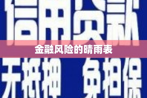 威宁金融风险的晴雨表