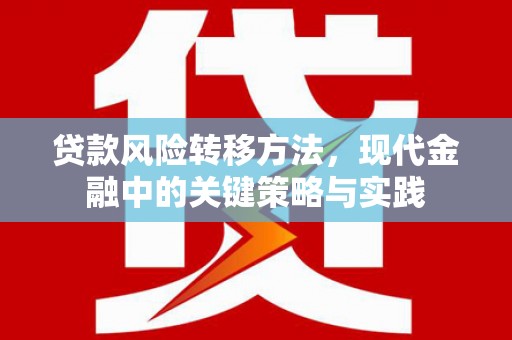清新贷款风险转移方法，现代金融中的关键策略与实践