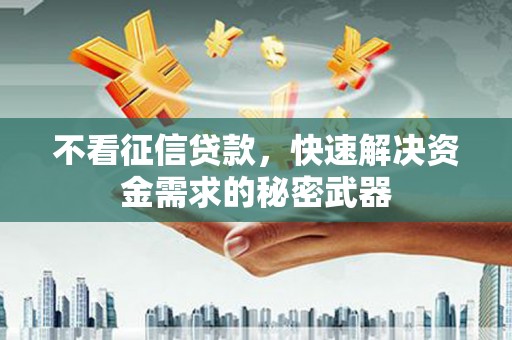 建湖不看征信贷款，快速解决资金需求的秘密武器
