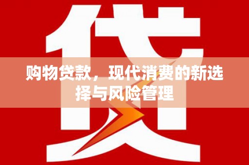 禅城购物贷款，现代消费的新选择与风险管理