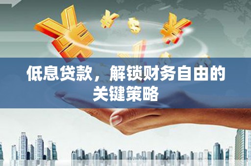 民权低息贷款，解锁财务自由的关键策略