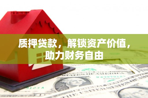 进贤质押贷款，解锁资产价值，助力财务自由
