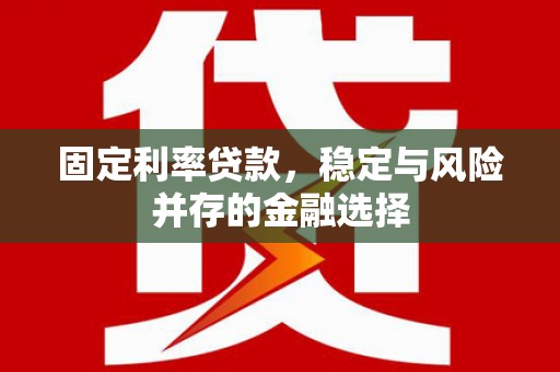 内埔固定利率贷款，稳定与风险并存的金融选择