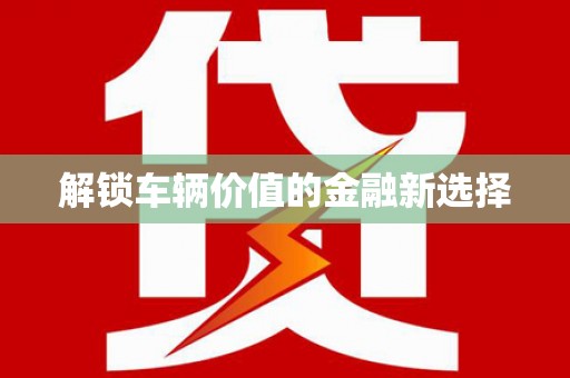 雷州解锁车辆价值的金融新选择