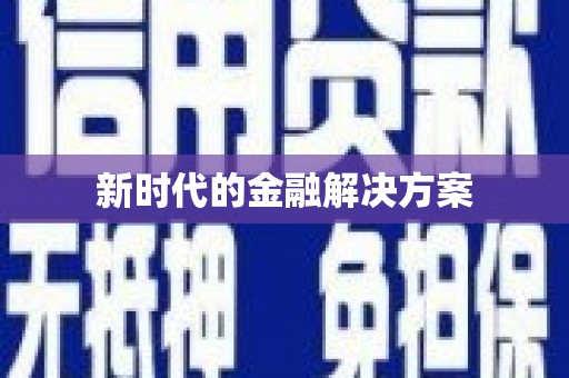 盐山新时代的金融解决方案